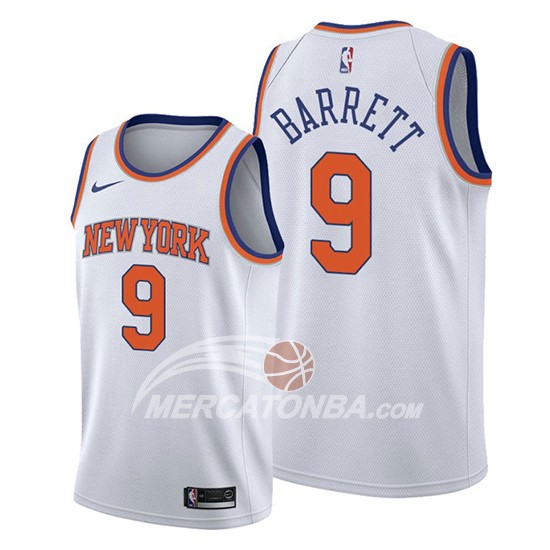 Maglia New York Knicks R.j. Barrett Association 2019-20 Bianco